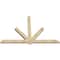 Ekena Millwork Kennewick Rough Sawn Timber Gable Bracket, Douglas Fir, 108"W x 72"H x 4"D x 6"F, 16/12 Pitch GBW108X72X0406KEN00RDF - alternate 3